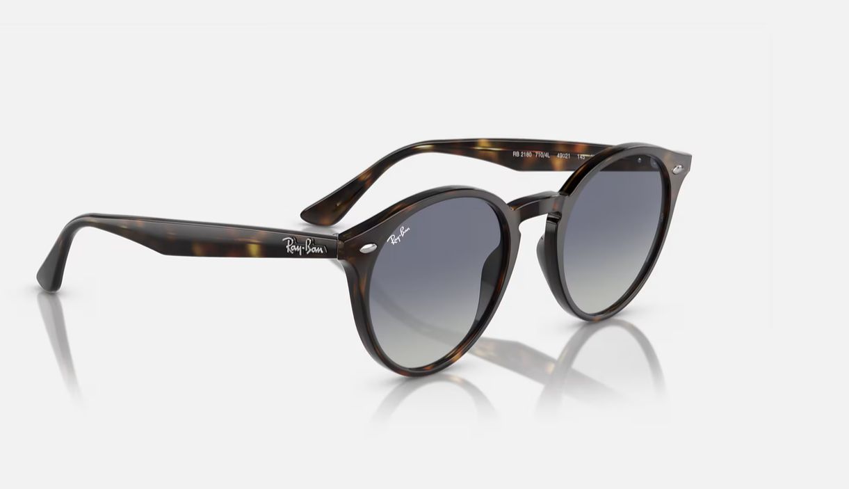 Ray Ban Solar Acetado  Redondo  Polido Havana claro RB2180 710/4L