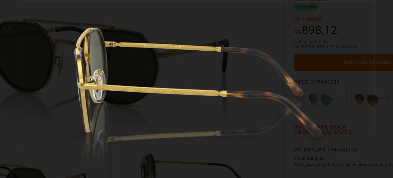 Ray Ban Solar Metal Redondo-RB 3765