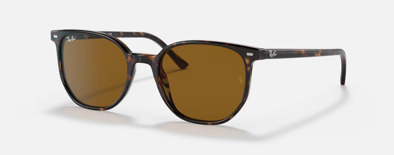 Ray Ban Solar Acetado  Quadrado Polido marrom tartaruga Elliot RB2197 902/33