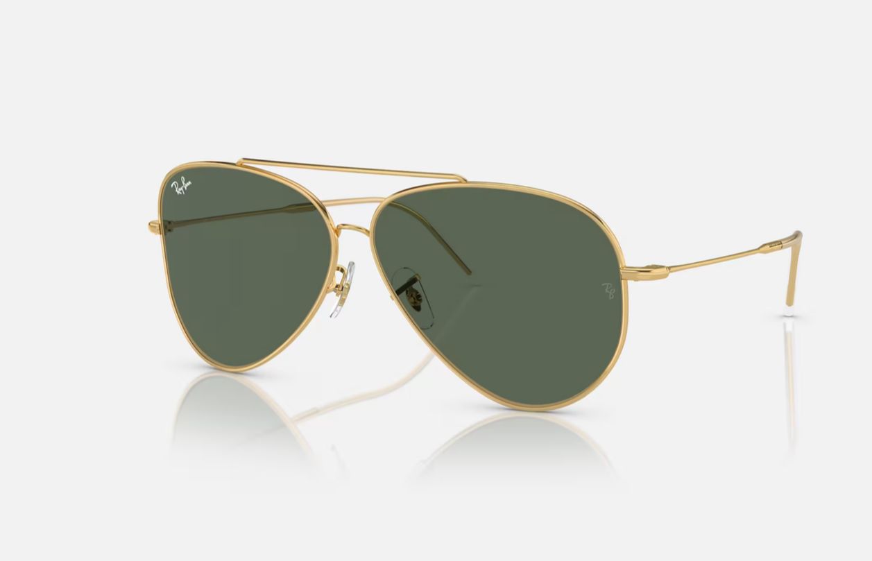RAY BAN SOLAR METAL AVIATOR REVERSE RB R01018 001/VR