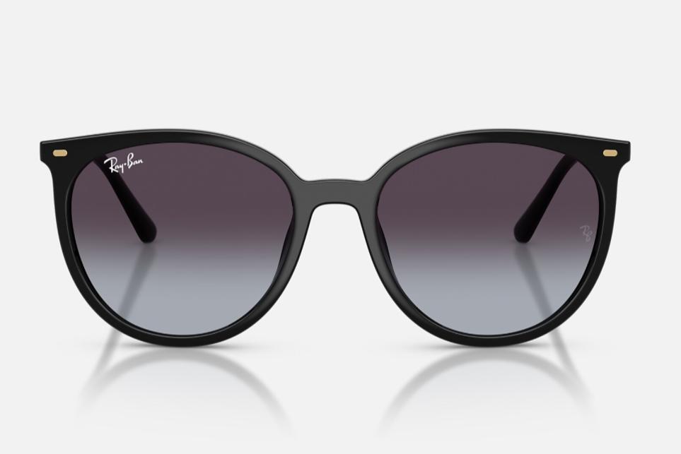 Ray Ban Solar Acetado  Redondo Polido Preto RB4464L 601/8G