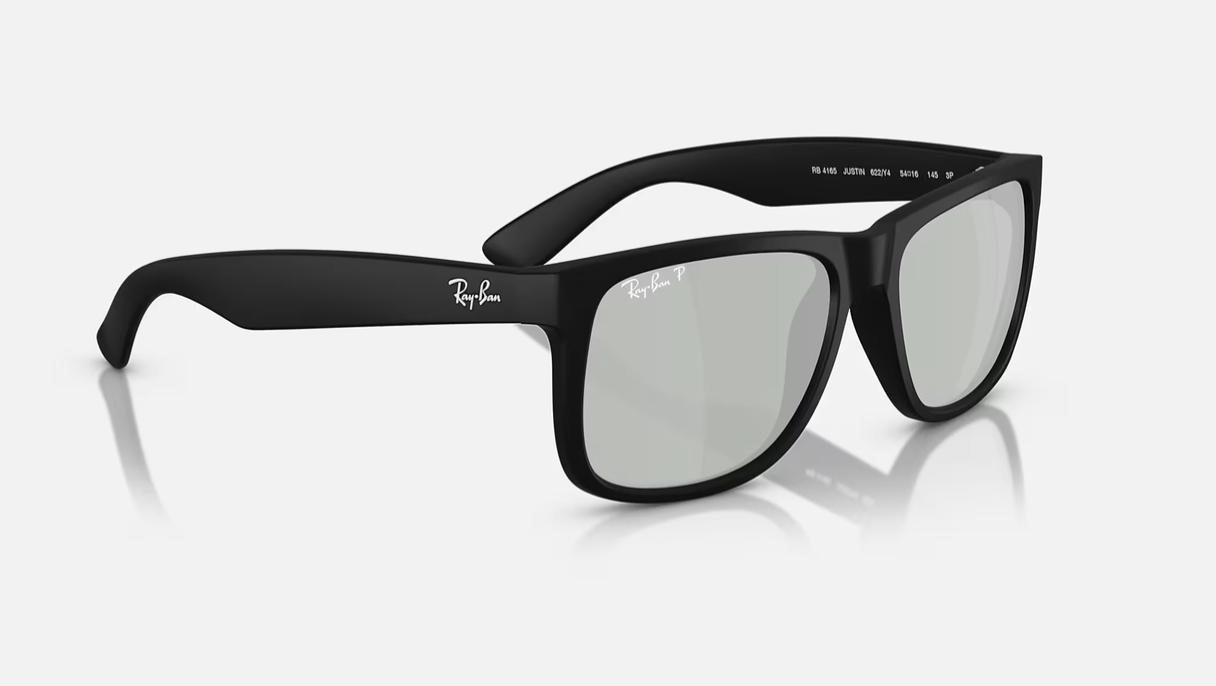 RAY BAN ACETADO PRETO FOSCO ESPELHADO JUSTIN RB4165 622/Y4