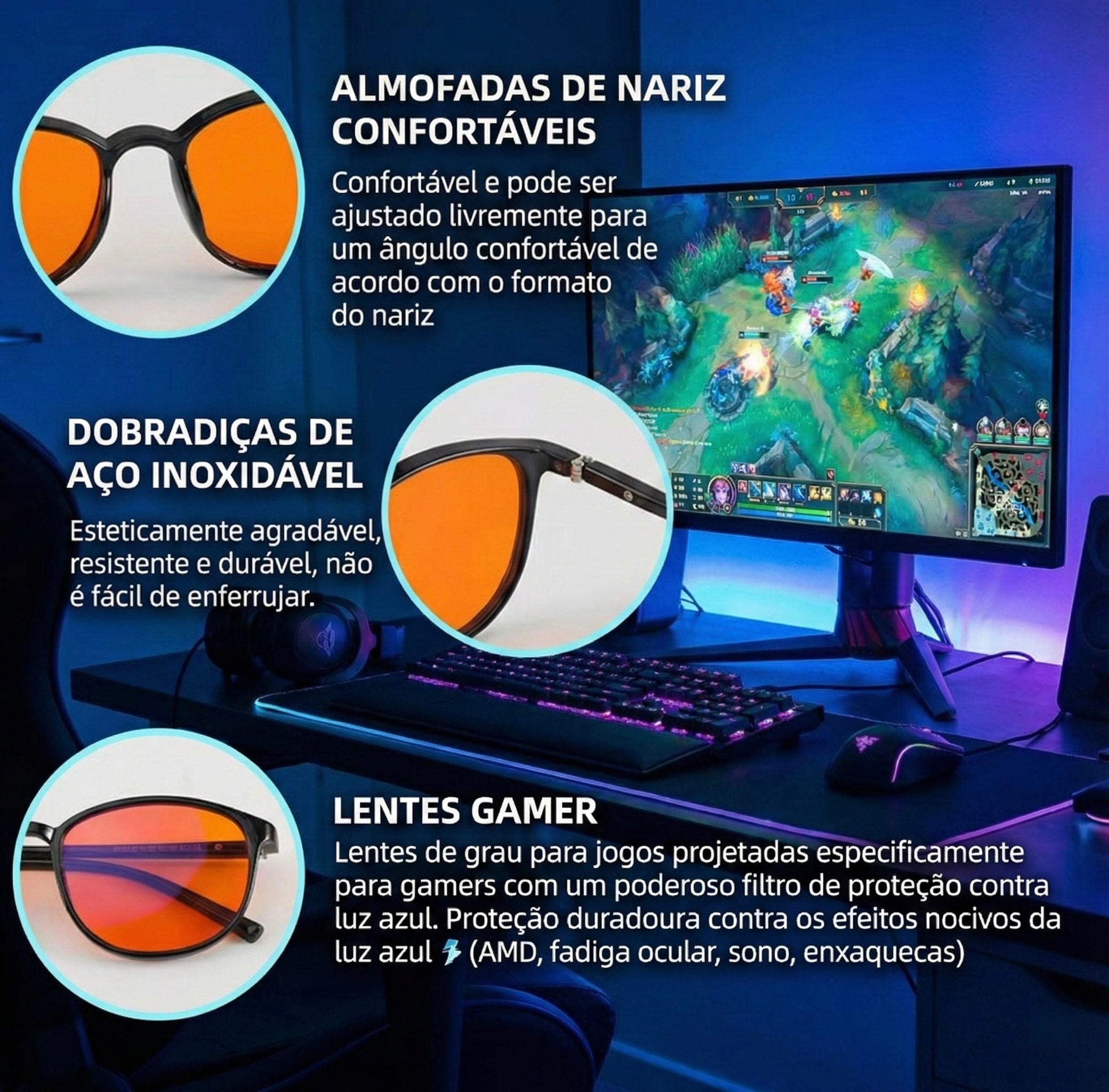 Oliver BlueLightBlocker 95% Lente Vermelha