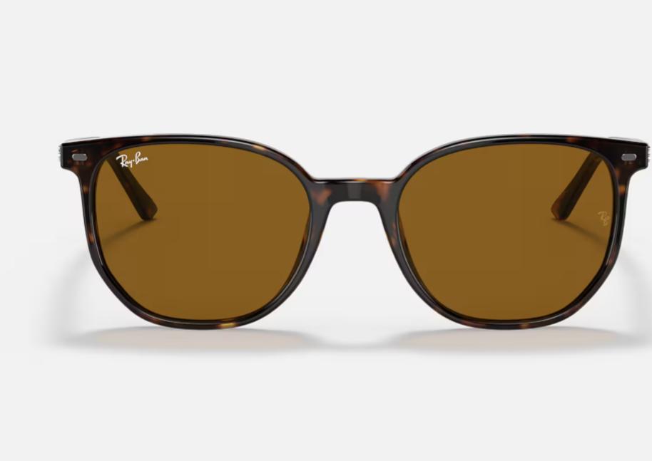 Ray Ban Solar Acetado  Quadrado Polido marrom tartaruga Elliot RB2197 902/33