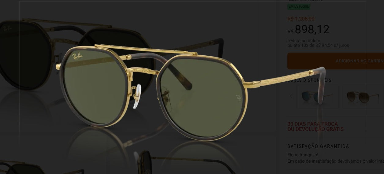 Ray Ban Solar Metal Redondo-RB 3765