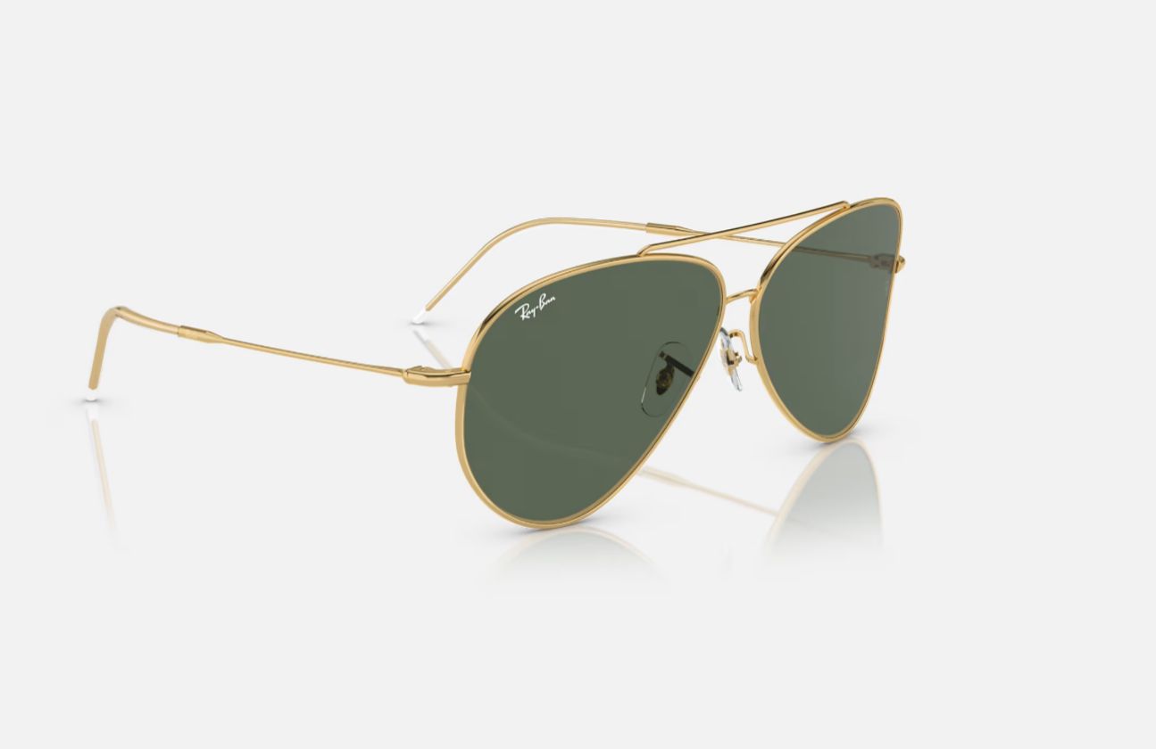 RAY BAN SOLAR METAL AVIATOR REVERSE RB R01018 001/VR