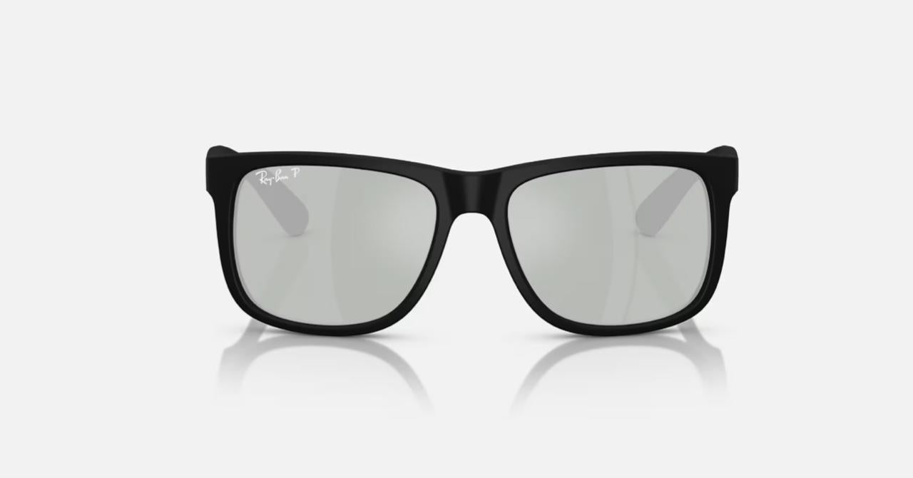 RAY BAN ACETADO PRETO FOSCO ESPELHADO JUSTIN RB4165 622/Y4