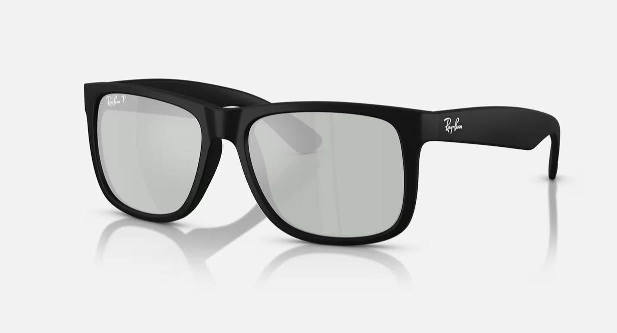 RAY BAN ACETADO PRETO FOSCO ESPELHADO JUSTIN RB4165 622/Y4